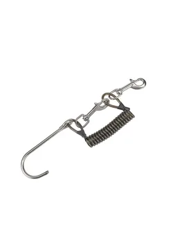Estensore Per Cordino A Spirale Metallica Con Gancio Singolo Acciaio Inossidabile 76 Mm - Divemarine - FashionsVida