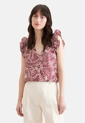 Verspieltes Top mit Rüschen Rosa/Pink 36