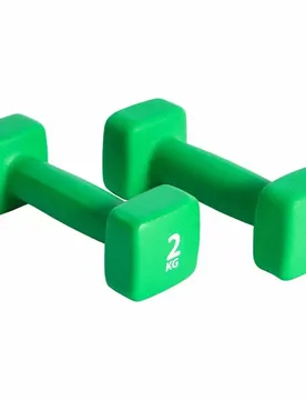 Ein Paar Kurzhanteln Pure2Improve neoprene 2x 2Kg - Vert - unisex - Size: TU