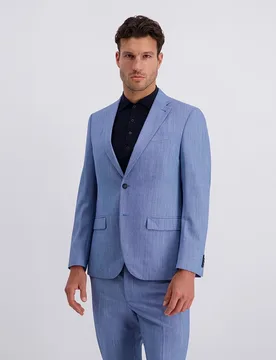 Americana traje estructura de hombre Custom Fit azul celeste - Pierre Cardin - FashionsVida