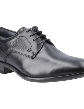 Carl Leather Mens Black Lace-Up Shoes - Size Uk 11 - POD - FashionsVida
