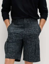 Straight Fit Cargo Shorts Grey Mix male