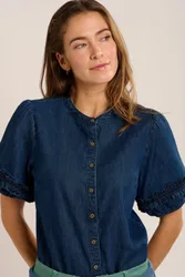 Berna Womens Denim Blouse - - Size: 12