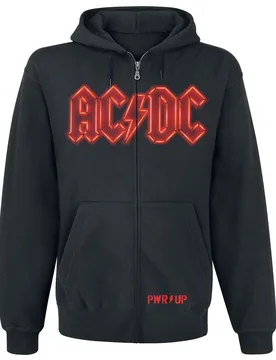 Kapuzenjacke - PWR UP - S bis XXL - für Männer - Größe XL - schwarz - Lizenziertes Merchandise! - Männer - male - AC/DC - FashionsVida