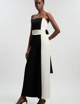 Soft Tailored Bandeau Jumpsuit - Mono - Size: 12 - Karen millen - FashionsVida
