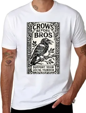 Crows Before Bros T-Shirt man t shirts for men t shirt men 100% cotton luxury brand T-Shirt - Aliexpress - FashionsVida