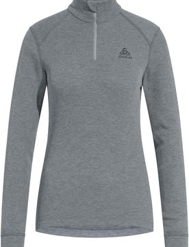 Technischer Baselayer BL Top Turtle Neck LS Half Zip Active Warm Eco W Steel Grey Melange für Damen Größe S Grau