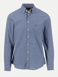 Hemd mit Allover-Print Blau XL