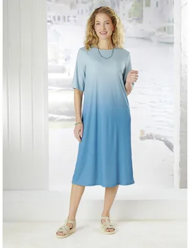 Kofferkleid "Romy" türkis mit Farbverlauf - Amelie di Santi - FashionsVida