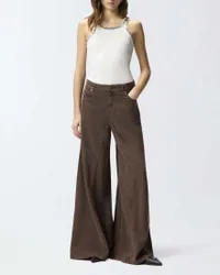 Pantaloni marroni super wide leg