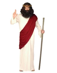 Jesus-Kostüm Religiöses Herrenkostüm Prophet weiss-rot