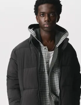 Long Quilted Jacket (Size: ) - Pull&bear - FashionsVida