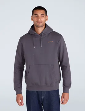 Nick' Mens Heavyweight Hoodie With Kangaroo Pocket Warm Cosy Pullover Dark Grey Cotton - Size Small - Mountain Warehouse - FashionsVida