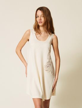 Maxi top avec broderie au crochet