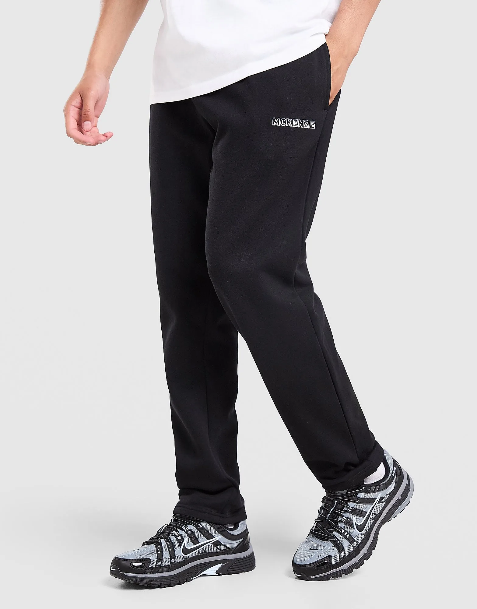 Mens Dual Open Hem Joggers - Nero, nero nero Uomo taglia M - McKenzie - FashionsVida
