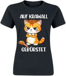 T-Shirt - Auf Krawall gebürstet - S bis XXL - für Damen - Größe XL - schwarz - Frauen - female