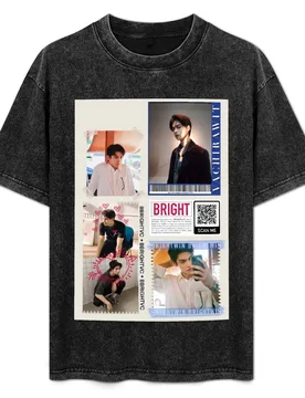Bright Vachirawit (2gether the series) Phone Case Labes cream T-Shirt Basic Plain Tee for Spring and Summer - Aliexpress - FashionsVida