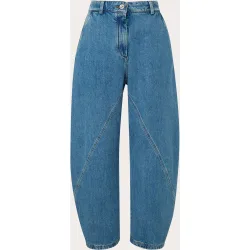 Pantalón recto denim de algodón