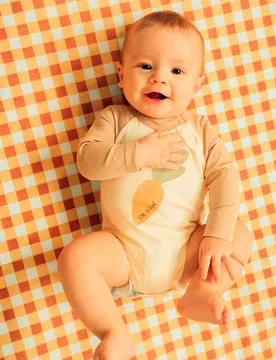 Body A Maniche Lunghe Cathy The Carrot Multicolor 3-6 Mesi - Oli&carol - FashionsVida