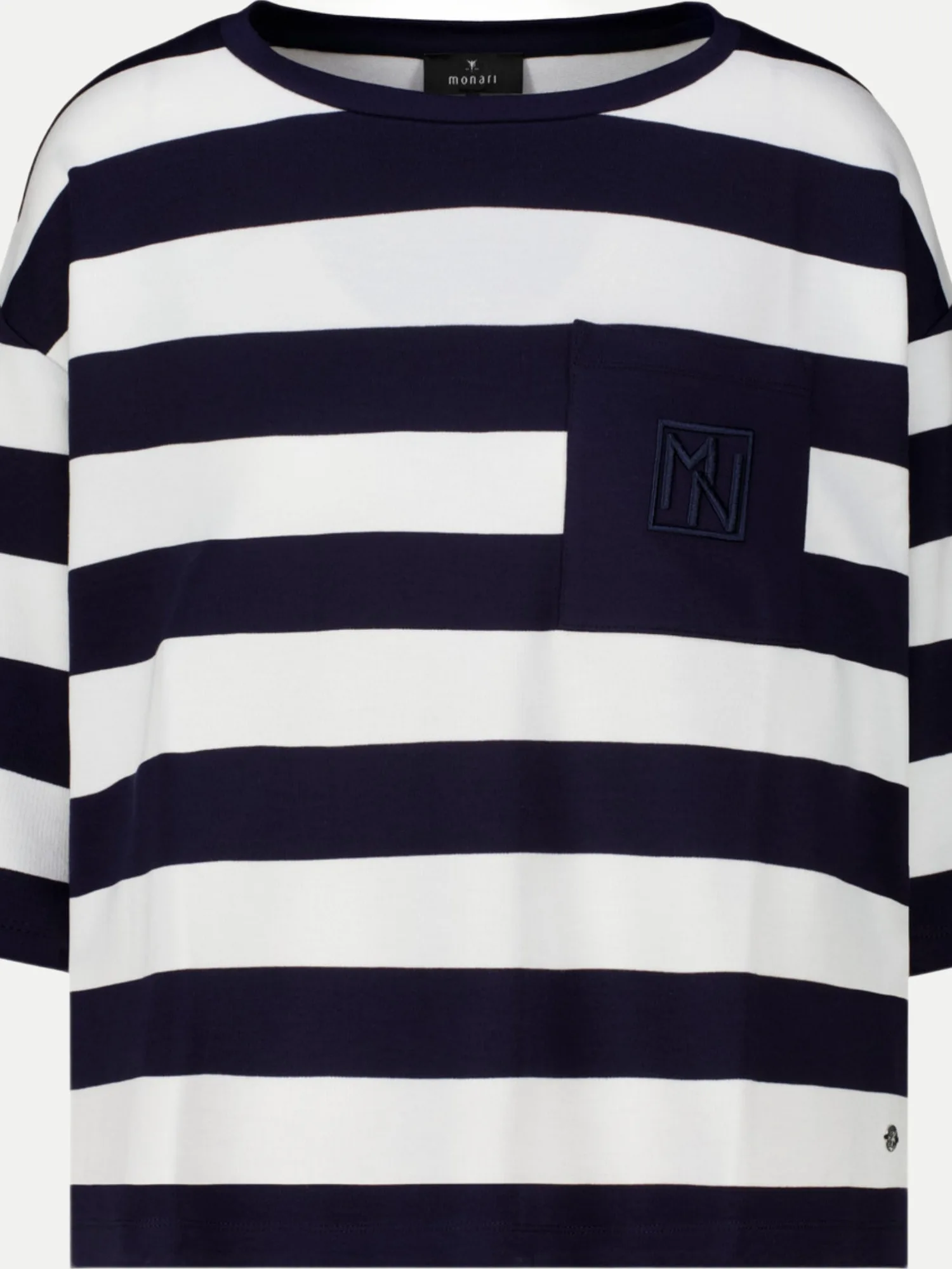 Gestreiftes T-Shirt Mehrfarbig 38 - monari - FashionsVida