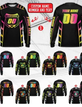 Custom Name Number Gradient Motocross Jersey Long Sleeve Racing Shirt Personalized Text Dirt Bike Sports T Shirts For Men Women - Aliexpress - FashionsVida