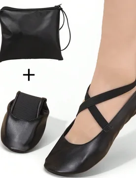 Zapatos de interior para mujer, sensación de descalzo ligera, moda casual suave y cómoda, versátil, plegable, fácil de llevar, zapatos de baile si - Shein - FashionsVida