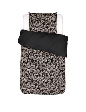 Satin Bettwäsche JULIETTE 70x90cm/140x200cm Almost Black schwarz baby