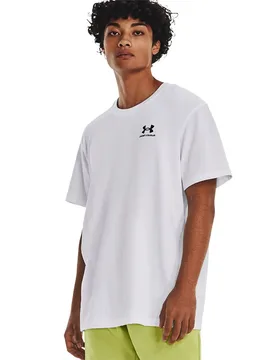 T-shirt à Manches Courtes Logo Embroidered Heavyweight White / Black M - Under armour - FashionsVida