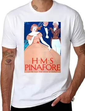 HMS Pinafore Gilbert and Sullivan Vintage Poster Opera T-Shirt man t shirts graphic cotton t shirt pack T-Shirt - Aliexpress - FashionsVida