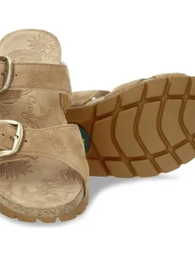 Sandalias de pala de mujer en velour en color - Panama Jack - FashionsVida