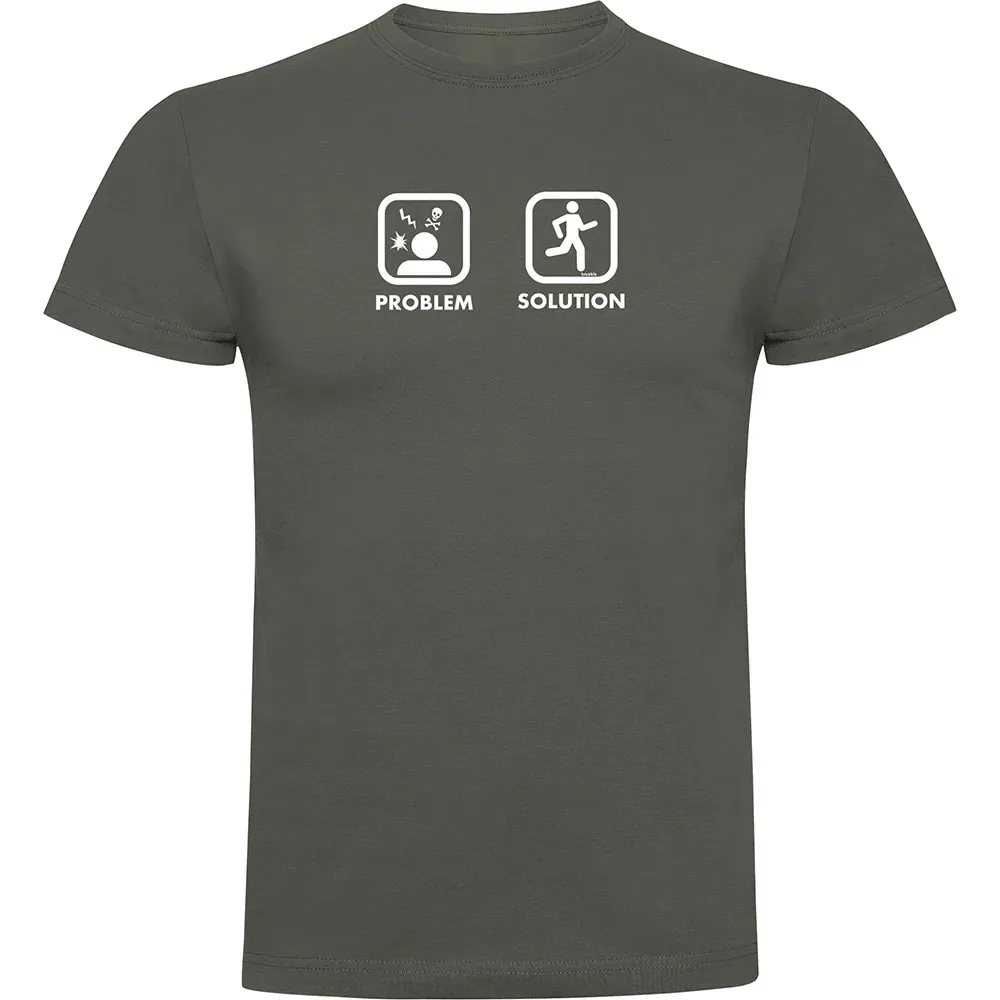 Maglietta A Maniche Corte Problem Solution Run Dark Army Green S - Kruskis - FashionsVida