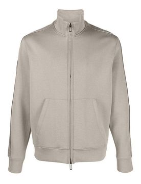 Felpa con zip in cotone