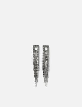 Samia longues boucles d'oreilles avec strass