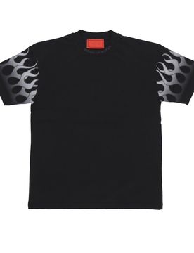 Maglietta Uomo Flames Tee Black/white