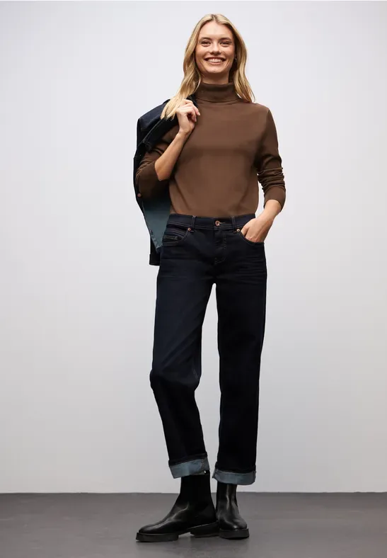 Rollkragenpullover female Braun - Street One - FashionsVida