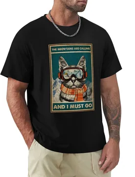 Skiing The meowtains are calling and i must go Cat T-Shirt UV Protection Outdoor Tee Shirt - Aliexpress - FashionsVida