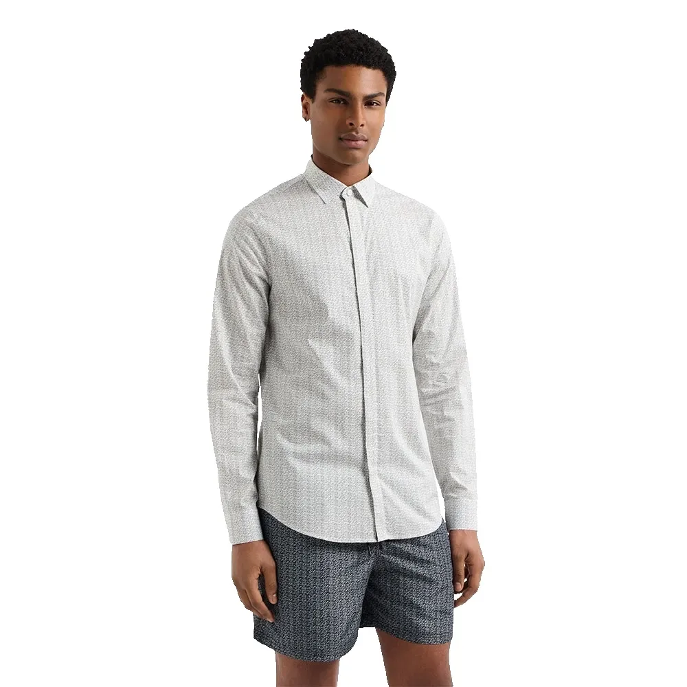 Exchange Camicia A Maniche Lunghe Xm000625a_f1318f Off White Circle Ax L - Armani - FashionsVida
