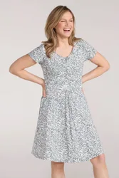 Women's Orchid Patterned UV Dress UPF50 Summer Holiday Dress in Green Size: 6 - Green - Size: 6