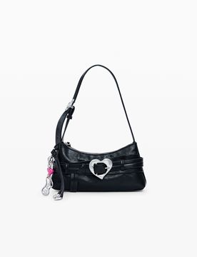 Bolso zalio pequeño, Mujer, Poliuretano, Negro, U