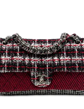 Medium CC Tweed Multi Print Double Flap - Chanel - FashionsVida