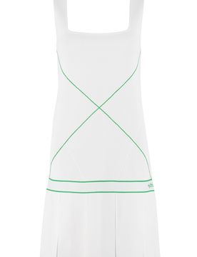 Knit Dress with Pleated Skirt