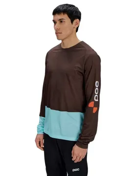 Maglia Da Enduro A Maniche Lunghe Motion Air Bronzite Brown / Lazurite Blue