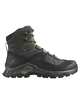 Chaussures de trekking en GORE-TEX - Quest Element GTX Black/Deep Lichen en Cuir - Taille 44 2/3 - Noir - Salomon - FashionsVida