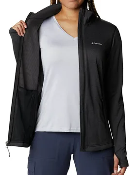 Park view grid fleece full zip forro polar mujer Negro (XL) - Columbia - FashionsVida