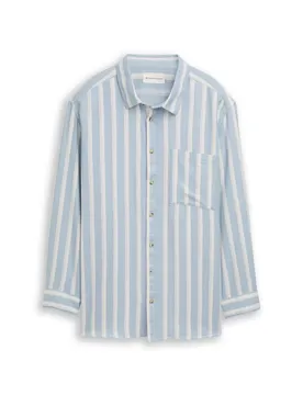Plus structured striped shirt male