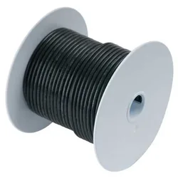 Tinned Copper Battery Cable 1 Awg/40 Mm2 Cable Black 15 m unisex