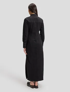 Slim Shaped Western Dress Dark Volume Größe XS female - Lee - FashionsVida