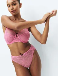 Ida Lace Wired Minimiser Bra C-G Medium Pink female