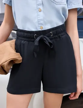 Street One Mid Waist Shorts im Loose Fit female Blau - Street One Studio - FashionsVida
