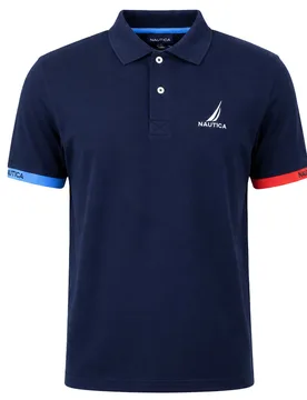 Hobbs Mens Dark Navy Polo Shirt Cotton - Size X-Large - Nautica - FashionsVida